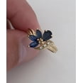 thumbnail image 1 of 2Ct Pear Cut Lab Created Blue Sapphire Women's Engagement Ring 14K Yellow Gold Plated, 1 of 3