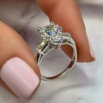 2Ct Pear Cut Lab Created Diamond Women's Pretty Engagement Ring 14k White Gold Plated