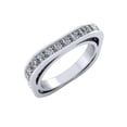 thumbnail image 1 of 2Ct Princess Cut Natural Diamond Euro Style Square Anniversary Wedding Eternity Band Ring 18k Gold FG VS2, 1 of 3