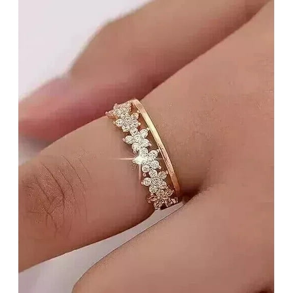 2Ct Round Cut Lab Created Diamond Band Women's Engagement Ring 14k Yellow Gold Plated