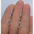 thumbnail image 1 of 2Ct Round Cut Lab Created Diamond Drop & Dangle Earrings 14k White Gold Plated, 1 of 2