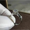 thumbnail image 1 of 2Ct Round Cut Lab Created Diamond Engagement Ring 14k White Gold Plated, 1 of 2