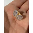 thumbnail image 1 of 2Ct Round Cut Lab Created Diamond Men's Cluster Stud Earrings 14K Yellow Gold Plated, 1 of 2