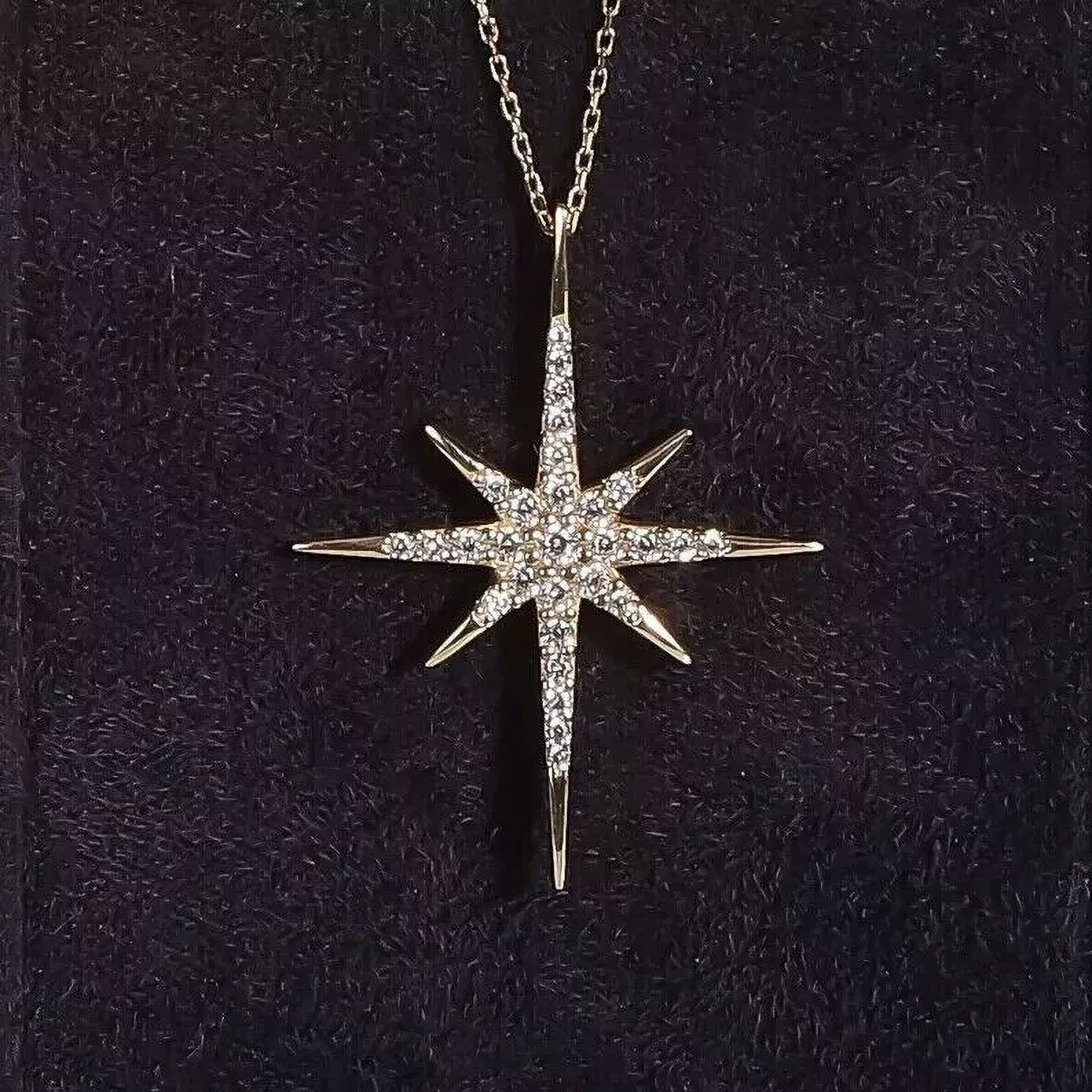 10Pcs North Star Pendant Charms - 18k Gold Plated, 20x23mm, For Bracelet & Necklace Making