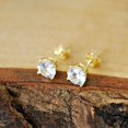 thumbnail image 1 of 2Ct Round-Cut Lab Created Diamond Push Back Stud Earring 14K Yellow Gold Over, 1 of 3