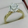 thumbnail image 1 of 2Ct Round Cut Lab Created Diamond Wedding Womens Ring 14K Yellow Gold Plated, 1 of 3