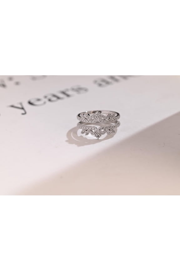 2Ct Round Cut Lab Created Diamond Women Enhancer Wrap Guard Ring 14K White Gold Plated