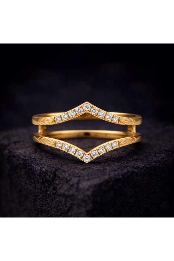 2Ct Round Cut Lab Created Diamond Women Enhancer Wrap Guard Ring 14K Yellow Gold Plated