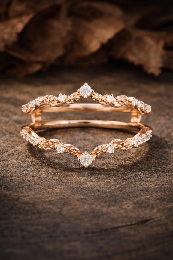 2Ct Round Cut Lab Created Diamond Women Enhancer Wrap Guard Ring 14K Yellow Gold Plated