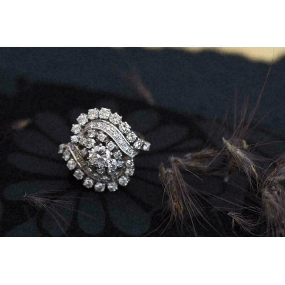 2Ct Round Cut Lab-Created Diamond Women Wedding Ring 14K White Gold Plated