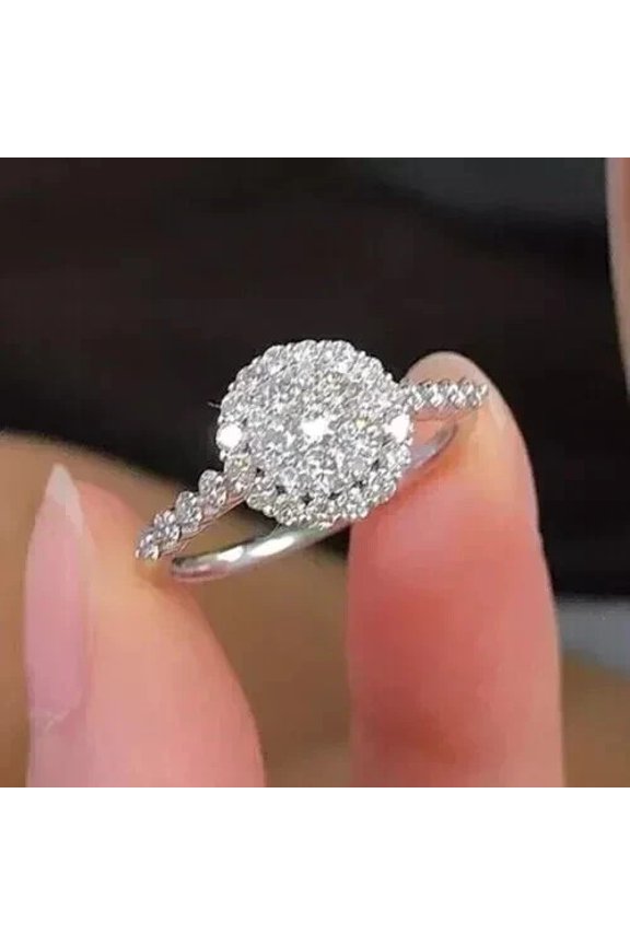 2Ct Round Cut Lab-Created Diamond Women Wedding Ring 14K White Gold Plated