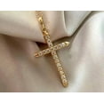 thumbnail image 1 of 2Ct Round Cut Lab Created Diamond Women's Cross Pendant 14K Yellow Gold Plated, 1 of 2