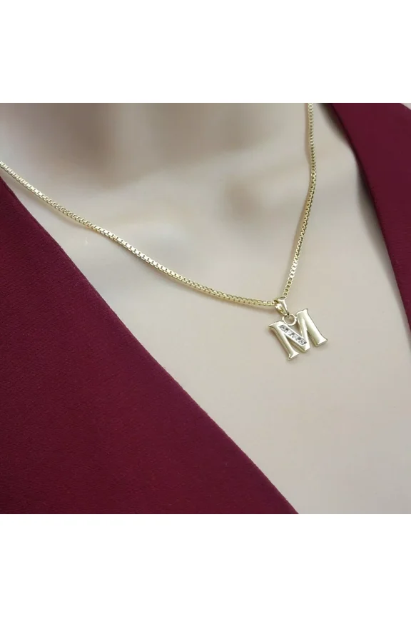 2Ct Round Cut Lab Created Diamond Women's M Pendant 14k Yellow Gold Plated