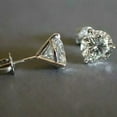 thumbnail image 1 of 2Ct Round Cut Lab-Created Diamond Women's Stud Earring's 14K White Gold Plated Sterling Silver, 1 of 3