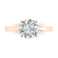 thumbnail image 1 of Solitaire Engagement Ring for Women - 2ct Moissanite in 14K Rose Gold Promise Ring, 1 of 6