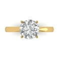 thumbnail image 1 of Solitaire Engagement Ring for Women - 2ct Moissanite in 14K Yellow Gold Promise Ring, 1 of 8