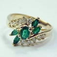 thumbnail image 1 of 3Ct Oval Cut Green Emerald Women's Wedding Engagement Ring 14K Yellow Gold Plated, 1 of 1