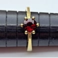 thumbnail image 1 of 2Ct Round Cut Simulated Red Garnet Women's Wedding Ring 14K Yellow Gold Plated, 1 of 5