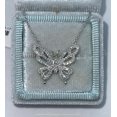 thumbnail image 1 of 2Ct Round Cut VVS1 Diamond Butterfly Pendant 14K White Gold Finish 18"Free Chain, 1 of 1