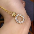 thumbnail image 1 of 2Ct Round Cut Women's Fancy Pendant 14K Yellow Gold Plated Simulated Diamond, 1 of 4
