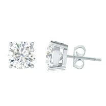 2Ct Round Diamond Stud Earrings 14K White Gold Lab Grown Stud Earrings