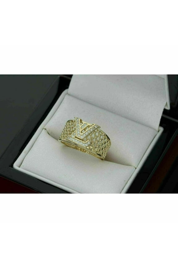 2 Ct Round Cut Real Moissanite 14K Yellow Gold Plated Women's Band Wedding Ring