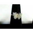thumbnail image 1 of 2Ct Round Lab-Created Diamond Butterfly Engagement Ring 14K Yellow Gold Plated, 1 of 3
