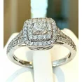 thumbnail image 1 of 2Ct Round Lab Created Diamond Channel Set Engagement Ring 14K White Gold Plated, 1 of 3
