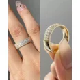 thumbnail image 1 of 2Ct Round Lab Created Diamond Half Eternity Wedding Band 14K Yellow Gold Plated, 1 of 5