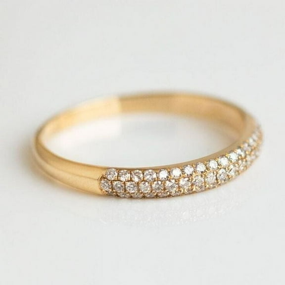 2Ct Round Lab Created Diamond Proposal Engagement Band Ring 14k Yellow Gold Plated