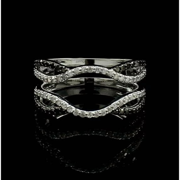 2Ct Round Lab-Created Diamond Wrap Enhancer Wedding Ring 14K White Gold Plated