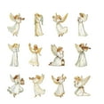 thumbnail image 1 of 2D 12 Piece Set Of Victorian Style Angel Wooden Decorations, Traditional Holiday Home Window Hanging Ornaments, 12 Piece Angel Hanging Decorations For Home Window And Wall Decor, 1 of 7