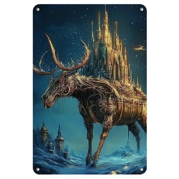 2D 1pc Iron Animal Image Metal Sign: Poster for Home And Coffee Wall Decoration. This Metal Artwork Is Ideal for Bars, Clubs, Cafes, Restaurants, Billiard Halls, Hotels, And Homes, 20*30Cm/8*12Inch.