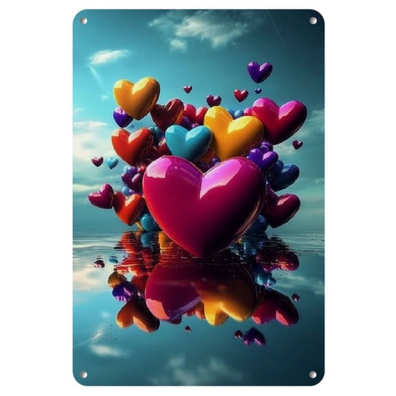 2D 1pc [] Iron Plate Image Anime Scenery Artwork Metal Iron Sign, Poster for Home Coffee Wall Decoration Metal Logo Wall Art Suitable for Bars, Clubs, Cafes, Restaurants, 20*30Cm/8*12Inch