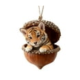 thumbnail image 1 of 2D Acrylic Acorn Shape Keychain Cute Cartoon Sleeping Tiger Hanging Ornament Bag Charm For Daily Use As Keychain Or Bag Accessory Gift For Kids Friends And Family, 1 of 6