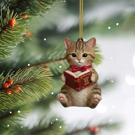 2D Acrylic Animal Cat Charms, Cute Flat Animal Series Pendant for Backpack Keychain Car Rearview Mirror Decor, Lightweight Decorative Ornament for Kids Girls Daily Use