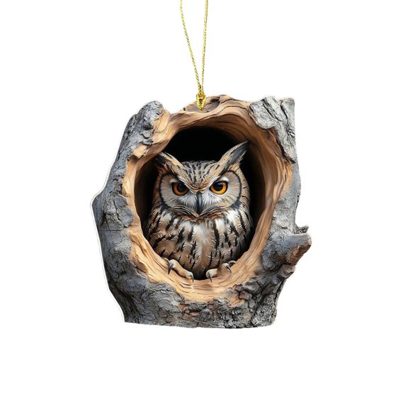 2D Acrylic Animal Christmas Tree Ornaments Set - Multipurpose Hanging Pendants for Holiday Home Decor Car Rearview Backpack Keychain