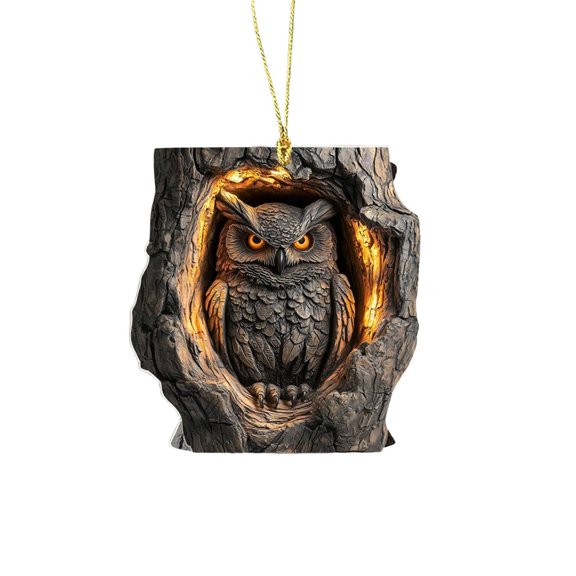 2D Acrylic Animal Christmas Tree Ornaments Set - Multipurpose Hanging Pendants for Holiday Home Decor Car Rearview Backpack Keychain
