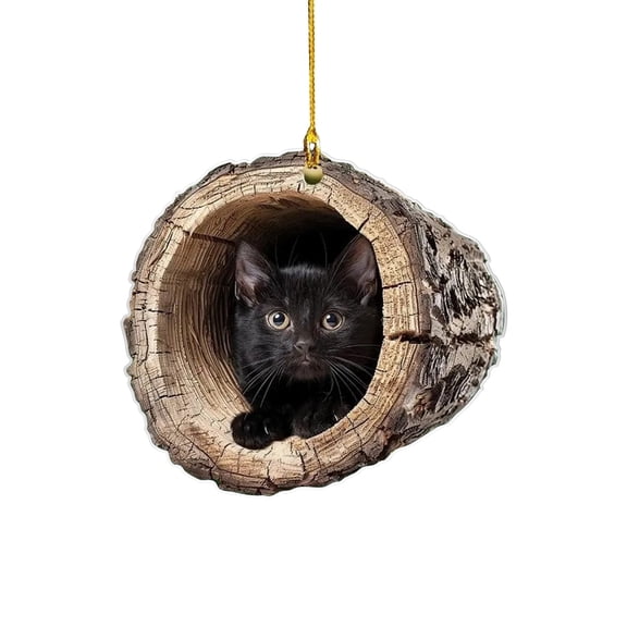 2D Acrylic Animal Pendants, Cute Animals 2D Acrylic Tree Pendants With 3D Tree Trunk Bases And 2D Animal Silhouettes For Home Decoration, Wild Animal Hanging Ornaments For Animal