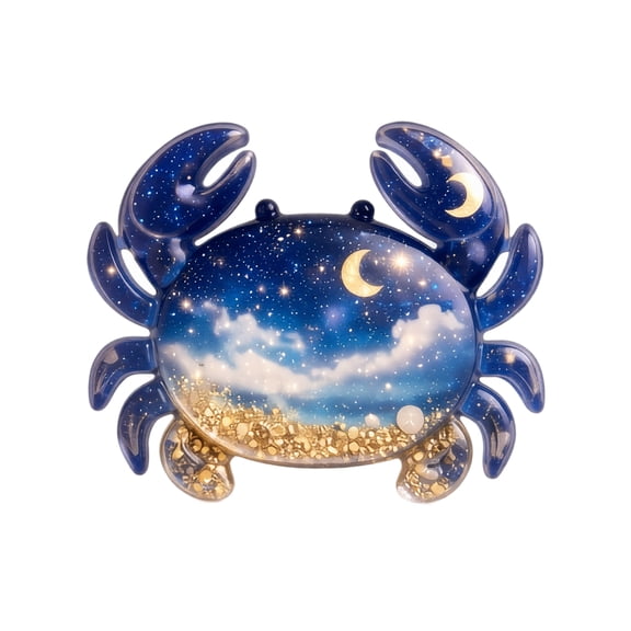 2D Acrylic Cancer Pocket Display Ornament Zodiac Sign Standing Plaque Small Desktop Decor Collectible Card Style Figure