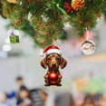2D Acrylic Cartoon Christmas Dog Christmas Tree Pendant Christmas