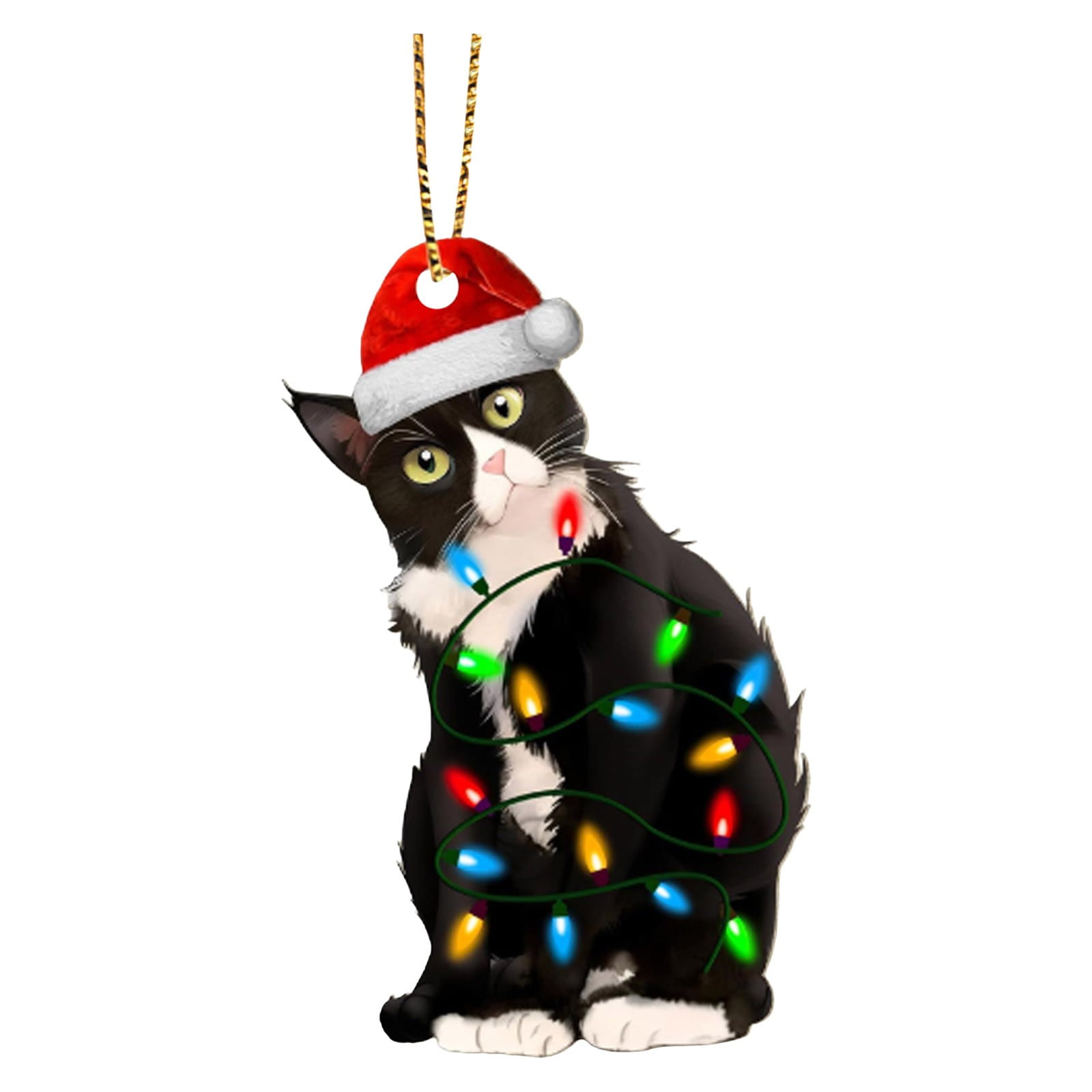 2D Acrylic Christmas Animal Ornaments Cute Cartoon Designs for Holiday