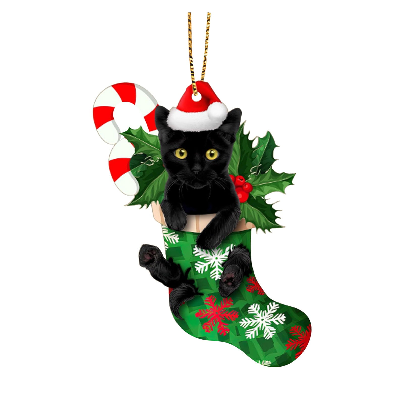 2D Acrylic Christmas Animal Ornaments Cute Cartoon Designs for Holiday