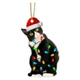 2D Acrylic Christmas Animal Ornaments Cute Christmas Garland with