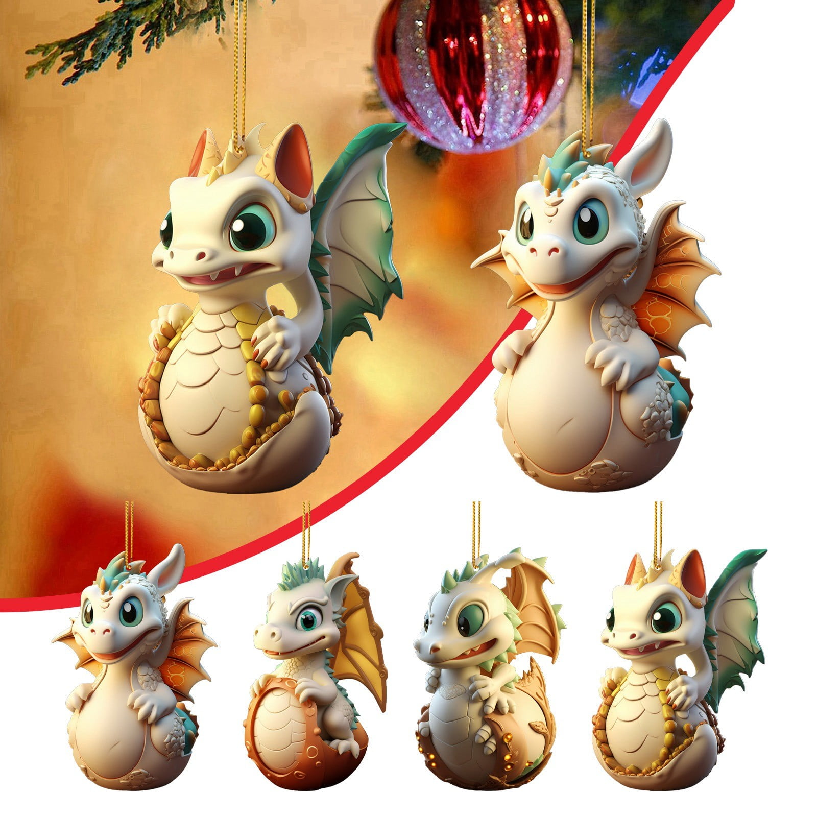 2D Acrylic Christmas Baby Place Decorator for Christmas Garland