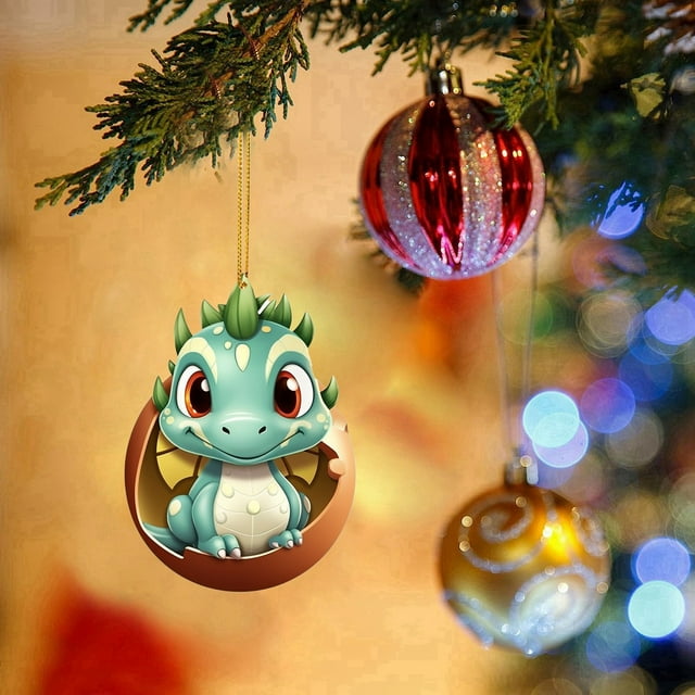 2D Acrylic Christmas Dragon Ornaments Christmas Dragon Ornaments