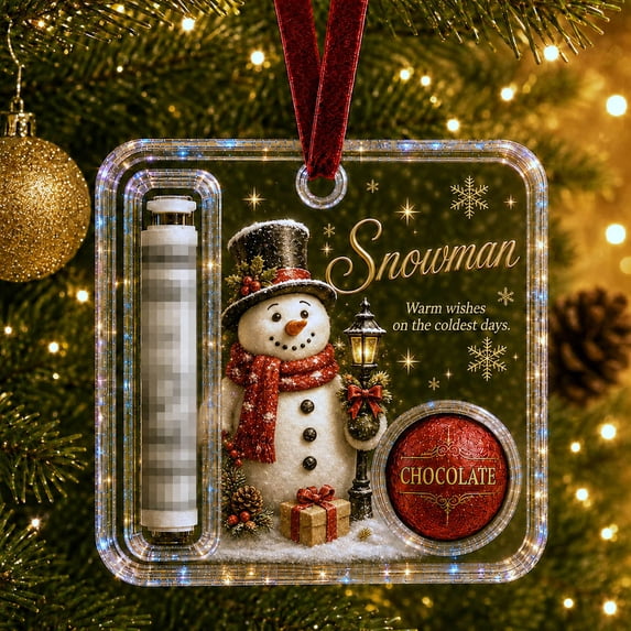 2D Acrylic Christmas Money Holder Ornament, Cash Gift Card Hanging Keepsake with Slot for Banknotes, Hanging Decor for Christmas Tree, Garland, Mantel & Holiday