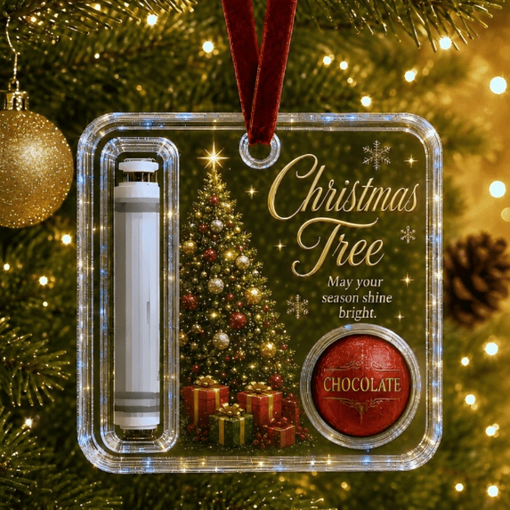 2D Acrylic Christmas Money Holder Ornament, Cash Gift Card Hanging Keepsake with Slot for Banknotes, Hanging Decor for Christmas Tree, Garland, Mantel & Holiday