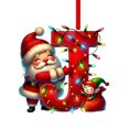 thumbnail image 1 of 2D Acrylic Christmas Tree Initial Letter Pendant, Decorative Holiday Gift for Family, Friends & Christmas Parties, Versatile Ornaments for Home & Celebration, 1 of 5