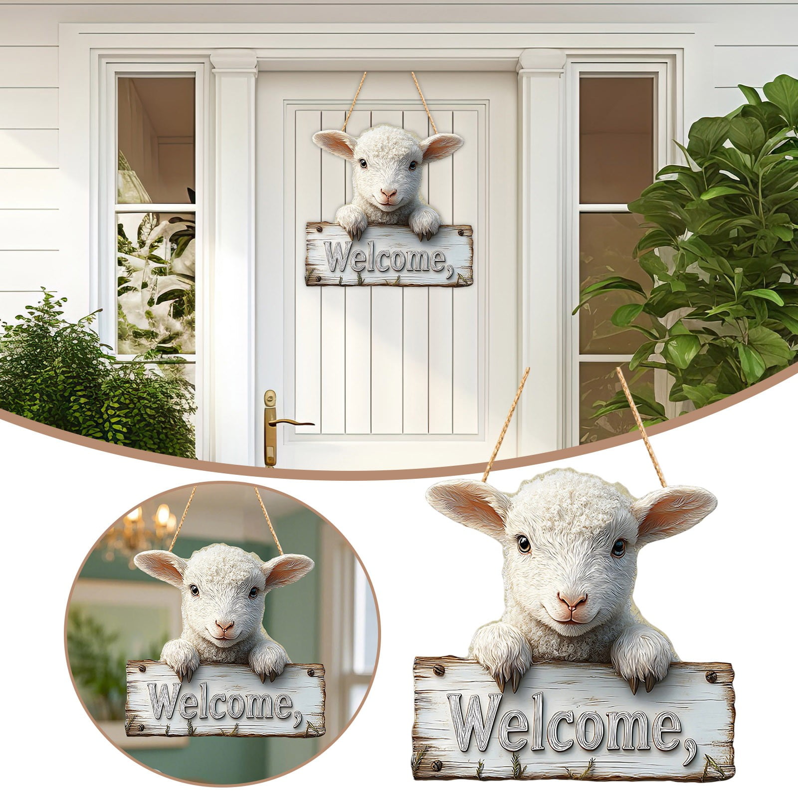 Image showcasing 2D Acrylic Decorative Hanging Ornament with Lightweight Design for ...